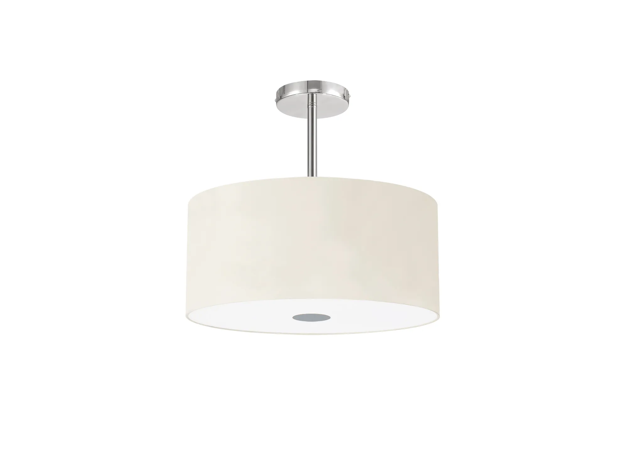 Baymont 40cm Semi Flush 5 Light Polished Chrome, Ivory Pearl/White, Frosted Diffuser DK0455  Deco Baymont CH IV
